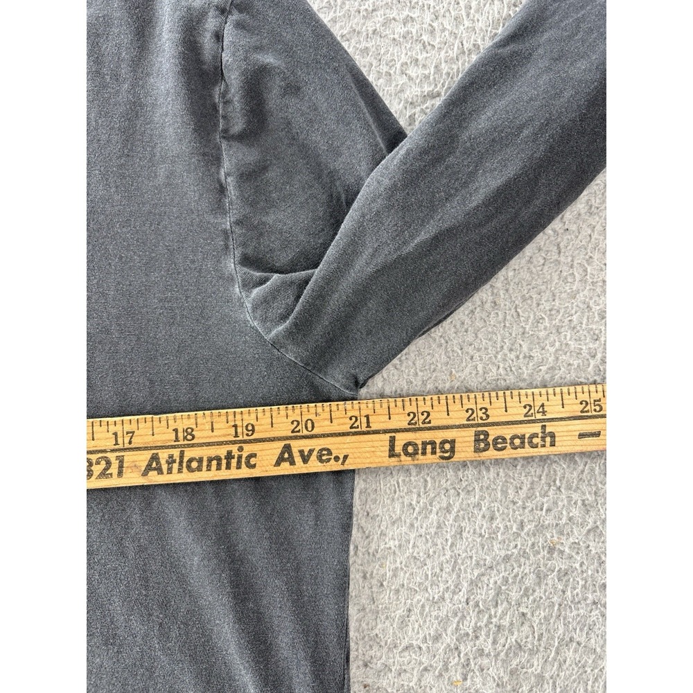 Standard James Perse T-Shirt Mens 3/Large Faded Black Crew Neck Long Sleeve - Picture 7 of 9